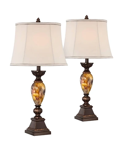 Kathy Ireland Vintage Table Lamps 30" Tall Set of 2