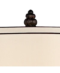 Kathy Ireland Traditional Table Lamp with Usb Dimmer Cord 37" Tall