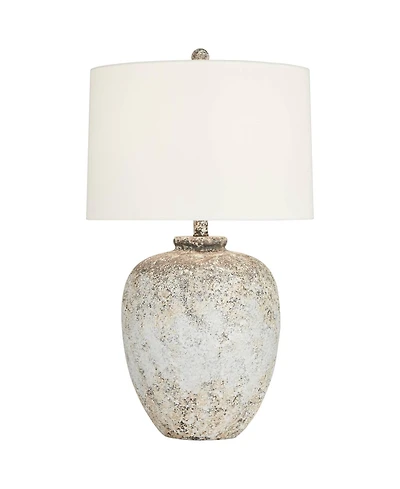360 Lighting Astaire 27" Tall Urn Jar Farmhouse Rustic Table Lamp Weathered Vintage Finish Single Living Room Bedroom