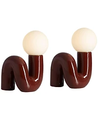 360 Lighting Fondant 11 1/2" Mid Century Modern Accent Table Lamps Set of 2