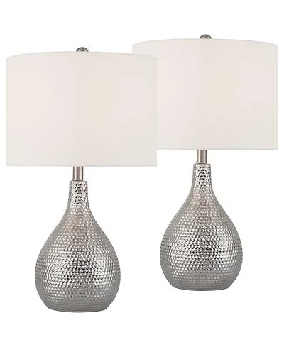 360 Lighting Titus 24 1/2" High Hammered Table Lamp Set of 2