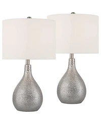 360 Lighting Titus 24 1/2" High Hammered Table Lamp Set of 2