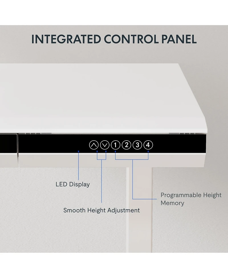 FlexiSpot ED2 48"W Electric Adjustable Standing Desk, White (ED2W-e