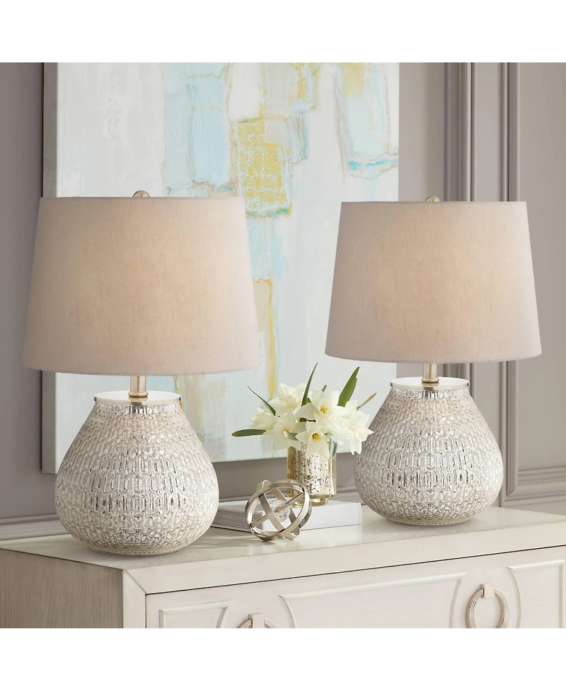 360 Lighting Country Cottage Accent Table Lamps 19 1/2" High Set of 2