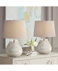 360 Lighting Country Cottage Accent Table Lamps 19 1/2" High Set of 2