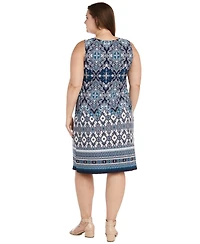 R & M Richards Plus Printed Jacket Dress