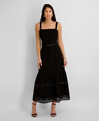 Kensie Women's Soft Touch Gab Square Neck Dress