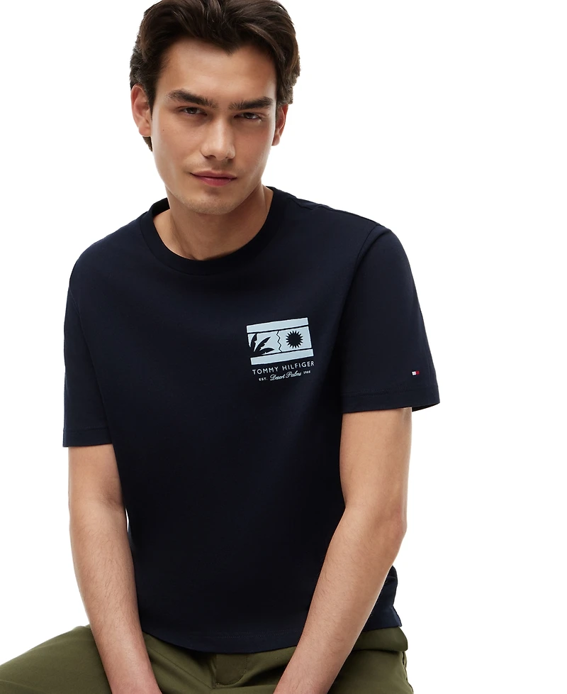 Tommy Hilfiger Men's Mono Sun Graphic Regular-Fit T-Shirt