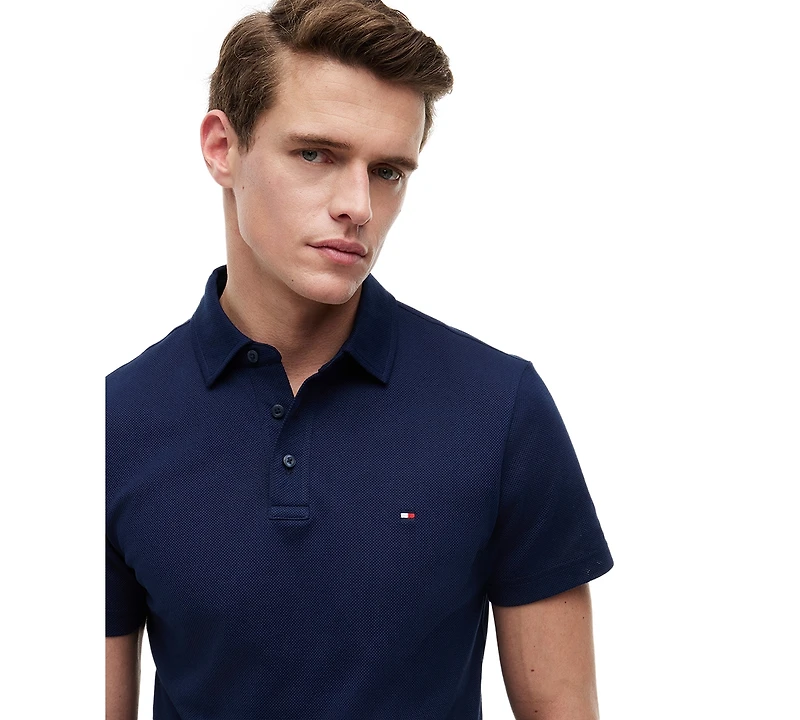 Tommy Hilfiger Men's Mesh Regular-Fit Polo Shirt