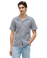 Tommy Hilfiger Men's All-Over Print Regular-Fit Shirt
