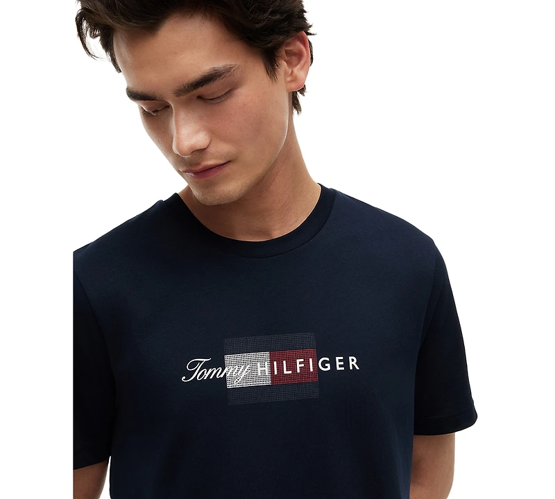 Tommy Hilfiger Men's Script Flag Regular-Fit T-Shirt