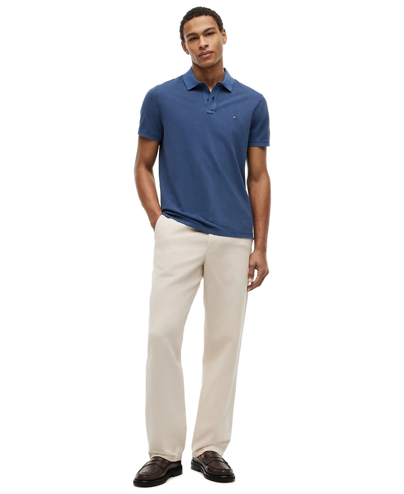 Tommy Hilfiger Men's Short Sleeve Garment-Dyed Polo Shirt
