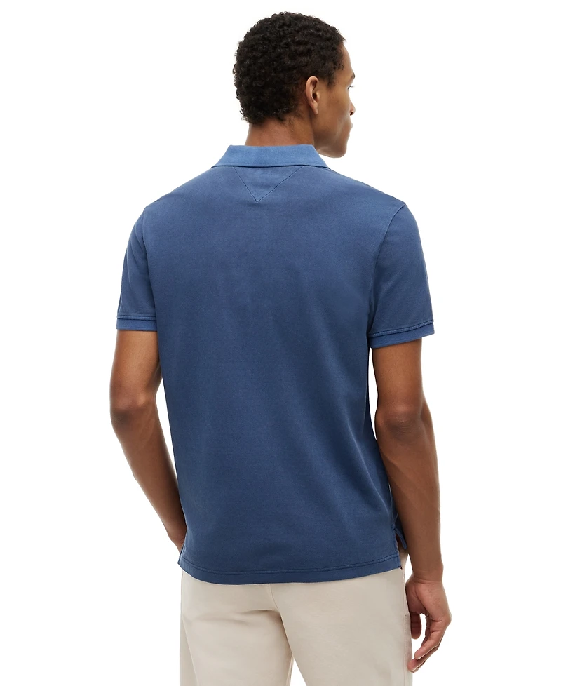 Tommy Hilfiger Men's Short Sleeve Garment-Dyed Polo Shirt