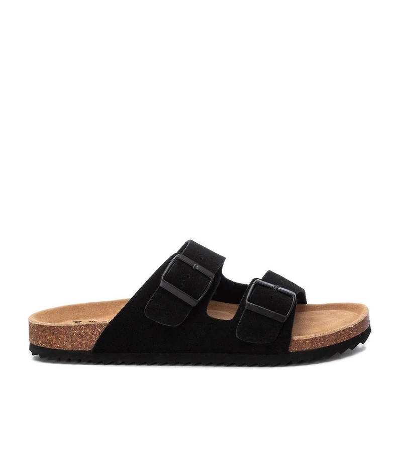 Xti Men's Cork Footbed Suede Leather Sandals
