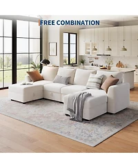 Gaomon Modular Sectional Sofa-Cloud Sectional Couches- Couch Sectional with Large Storage and Ottoman for Living Room, L-Shape