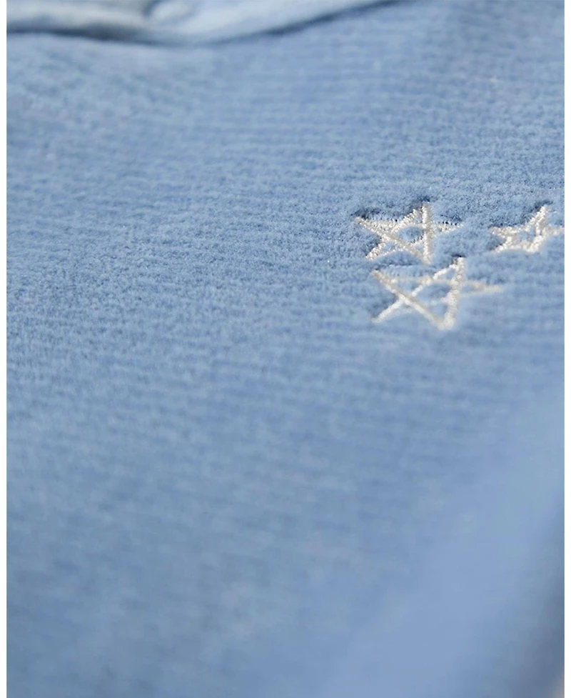 MeMoi Baby Boys "Star Cluster" Cotton-Rich Mini-Ribbed Velour Footie