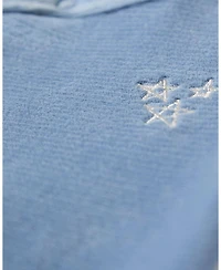 MeMoi Baby Boys "Star Cluster" Cotton-Rich Mini-Ribbed Velour Footie