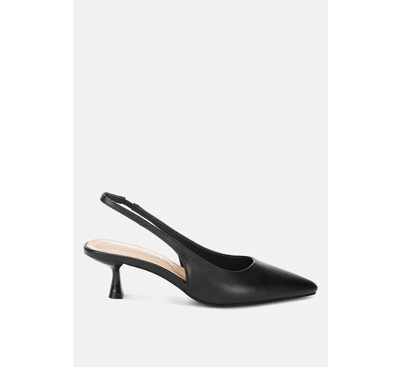 London Rag Women's Shala Kitten Heel Slingbacks