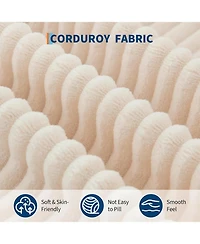 Gaomon Cloud Sectional Couch with Throw Pillows- Large L-Shaped Corduroy Sofa- Left Chaise