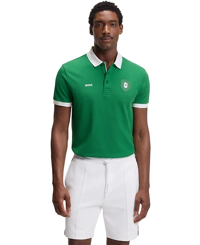 Boss by Hugo Men's Paddy Mexico Flag Trim Polo Shirt