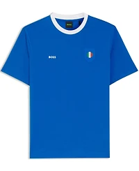 Boss by Hugo Men's Stretch-Cotton Italy Country Flag Logo T-Shirt