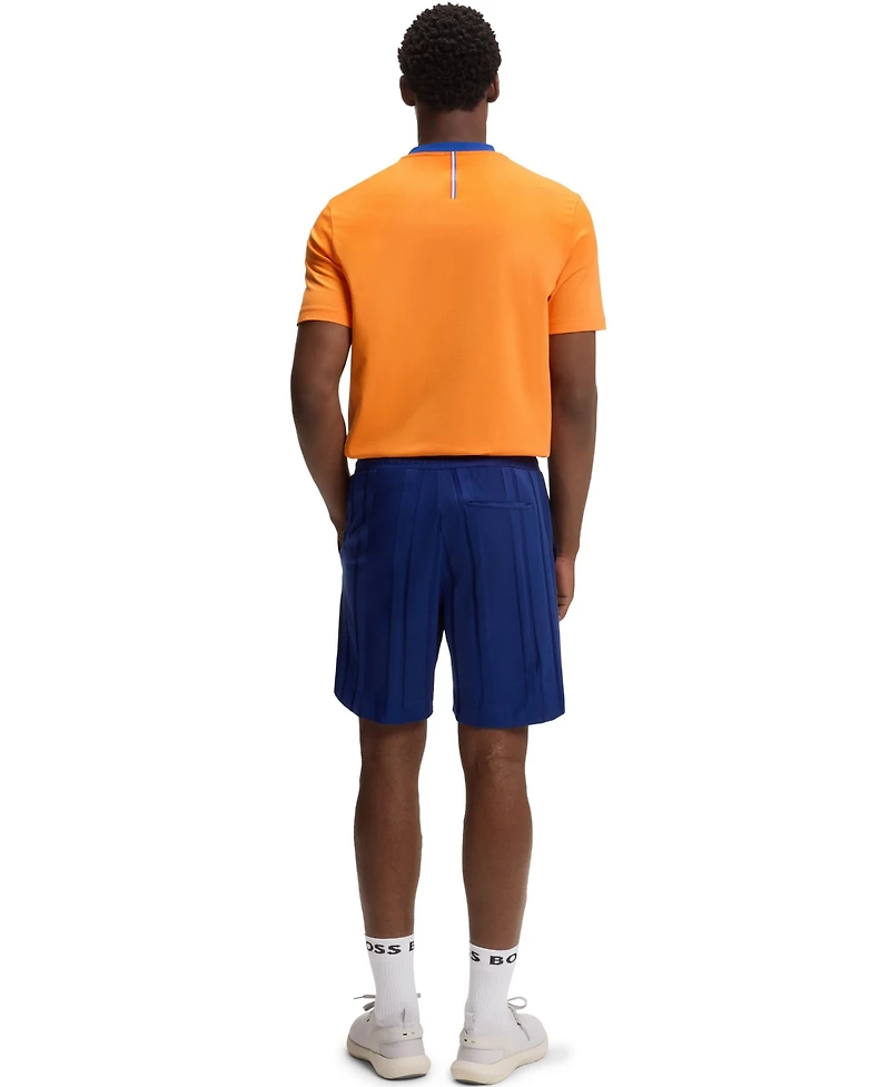 Boss by Hugo Men's Stretch-Cotton Netherlands Country Flag Logo T-Shirt