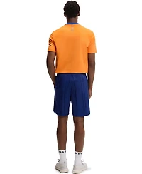 Boss by Hugo Men's Stretch-Cotton Netherlands Country Flag Logo T-Shirt