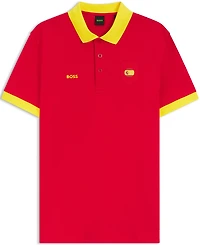 Boss by Hugo Men's Paddy Spain Country Flag Trim Polo Shirt