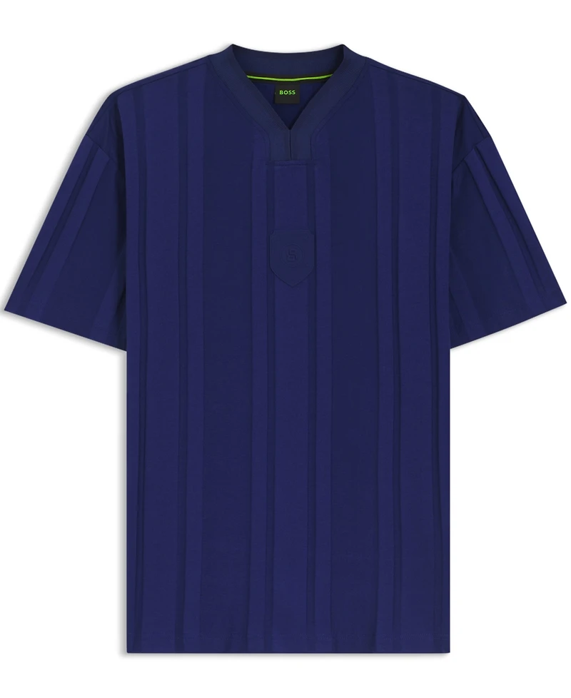 Boss by Hugo Men's Cotton Textured-Stripe T-Shirt