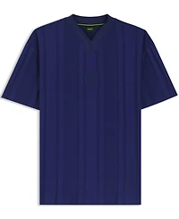 Boss by Hugo Men's Cotton Textured-Stripe T-Shirt