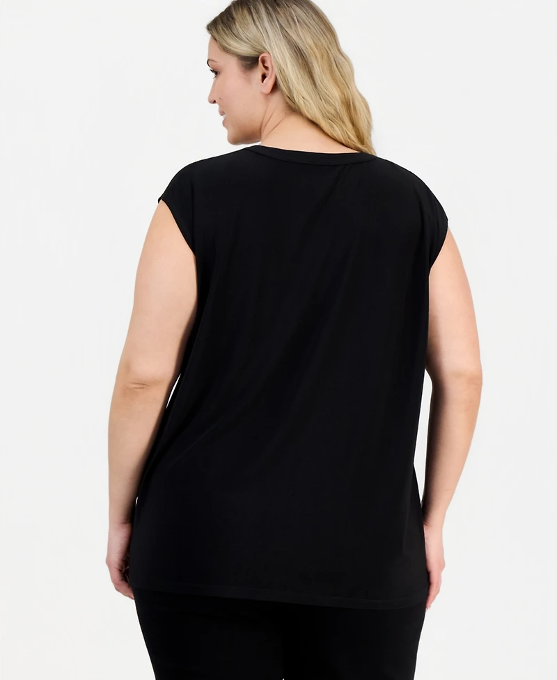 Anne Klein Essentials Plus Dolman-Sleeve Top