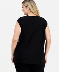 Anne Klein Essentials Plus Dolman-Sleeve Top