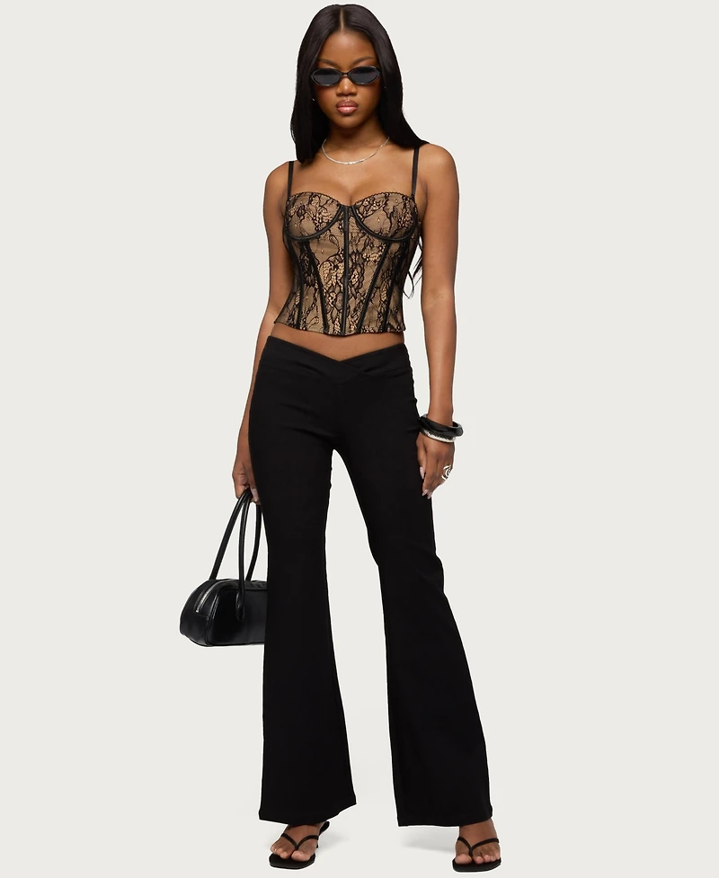 Edikted Women's Alyce Crossover Flared Pants