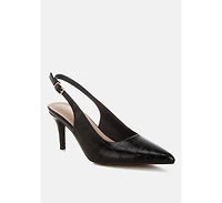 London Rag Women's Halins Pointed Toe Slingback Heels