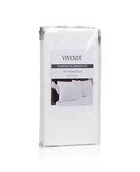 Vivendi Luxury Sateen 300-Thread Count Cotton 2-Pc. Pillowcases