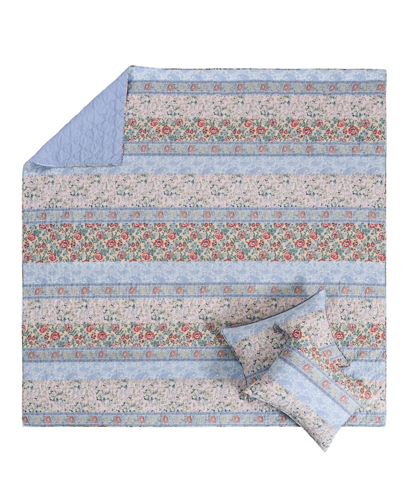 Greenland Home Fashions Kressida Modern Floral 3-Pc. Quilt Set, Full/Queen