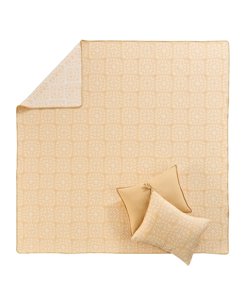 Greenland Home Fashions Granny Squares Reversible 3-Pc. Coverlet Set, King/California King