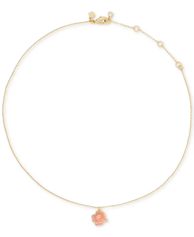 kate spade new york Golden Bloom Cubic Zirconia Flower Pendant Necklace