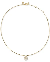 kate spade new york Golden Bloom Cubic Zirconia Flower Pendant Necklace