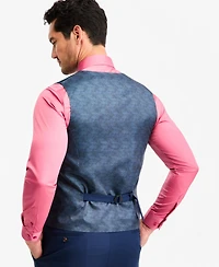 Tayion Collection Men's Classic-Fit Navy Suit Separate Vest