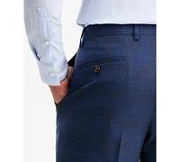 Tayion Collection Men's Classic-Fit Blue & Red Plaid Suit Separate Pants
