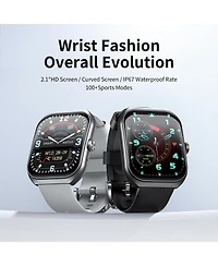 Sugift Smart Watch with 2.1" Hd Touchscreen, Bluetooth Calling, Wellness Tracking, Bonus Leather Strap Included