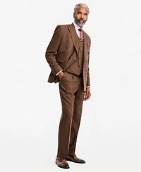 Tayion Collection Mens Classic Fit Medium Brown Suit Separates