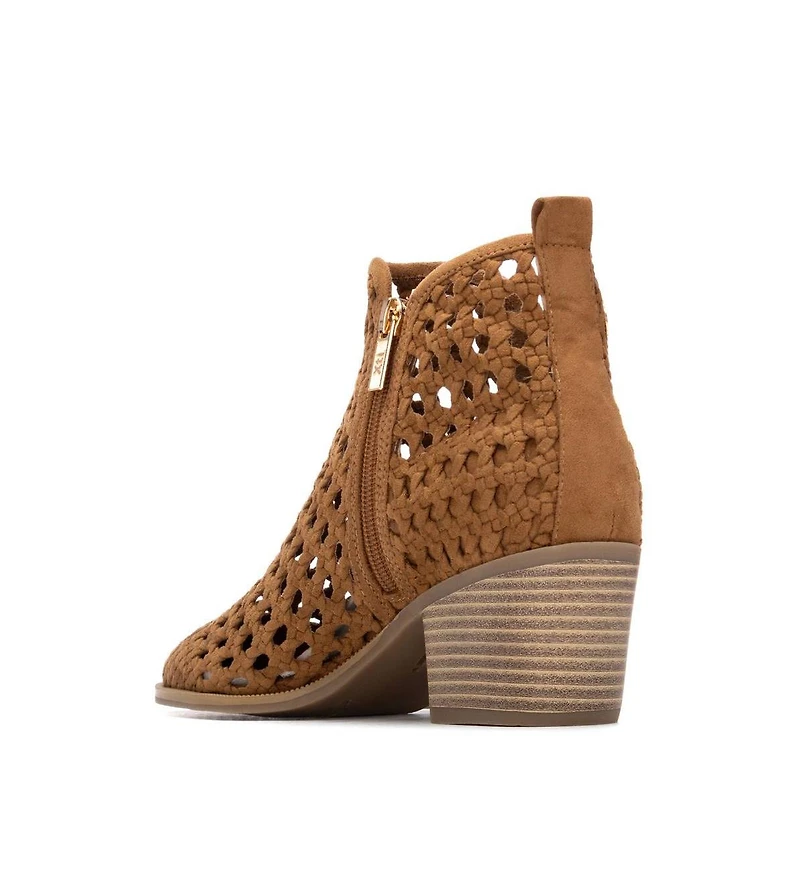Xti Women's Block Heel Braided Style Ankle Booties