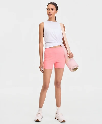 Id Ideology Women's Studio Solid-Color 4" Bike Shorts, Macy's Exclusive