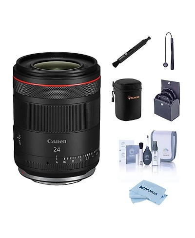 Canon Rf 24mm f/1.4 L Vcm Lens, Bundle with 67mm Filter Kit, Soft Lens Case, Cleaning Kit, Lens Cap Tether and Cleaning Cloth