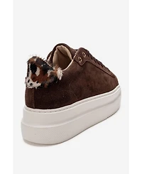 Forever & Always Women's Shoes Nera Leather Casual Sneaker