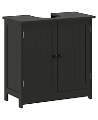Sillysis 23.5 Inch Under Sink Bathroom Cabinet, Mdf Vanity with Adjustable Shelf for Pedestal Storage