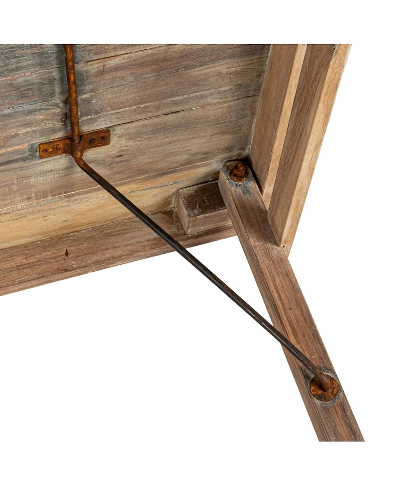 Storied Home 36" Wood Square Folding Table