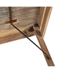 Storied Home 36" Wood Square Folding Table